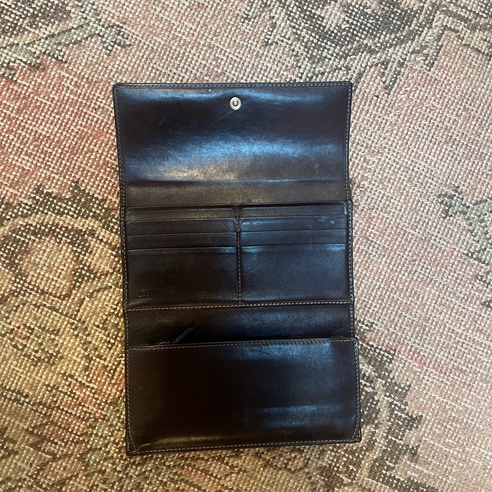 Vintage GG Canvas Continental Wallet !!! Authentic Gucci wallet !!! - Picture 4 of 13